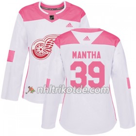 Detroit Red Wings Trikot Anthony Mantha 39 Adidas 2017-2018 Weiß Pink Fashion Authentic - Dame